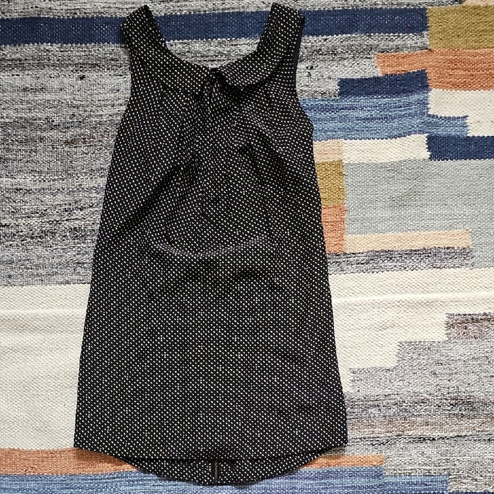 Quiksilver Black and Gold-Cream Patterned SILK Dress